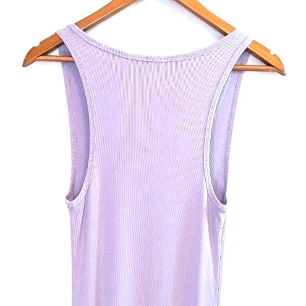 Wilfred Free | Aritzia Ribbed Tank Midi Dress in Lilac Purple | Size Small - Picture 7 of 11